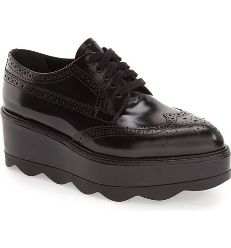 prada women's lace up shoes|Prada oxford platform.